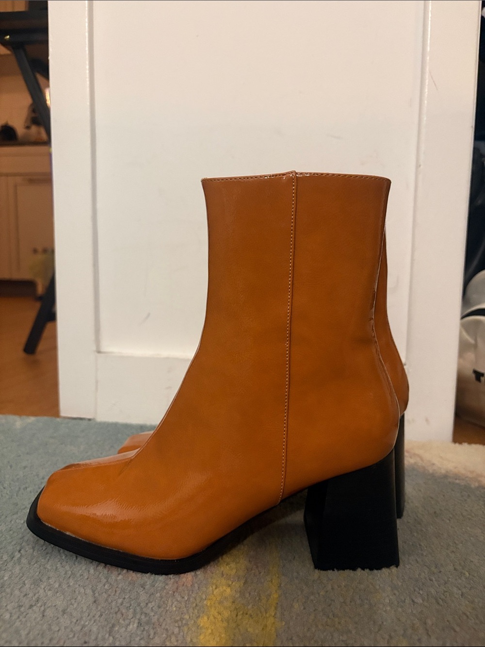 Band of the Free Brown Patent Boots
